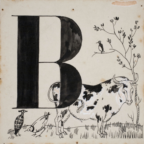 Xavier Nogués - Lletra B (il·lustració per a l'«Abecedari català per a nens» editat per la Llibreria Nacional Catalana de Salvat-Papasseit) - 1920 image for: Xavier Nogués - Lletra B (il·lustració per a l'«Abecedari català per a nens» editat per la Llibreria Nacional Catalana de Salvat-Papasseit) - 1920