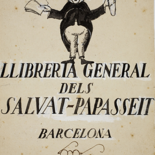 image for: Xavier Nogués - Estudi preparatori per a l&#039;anunci de la «Llibreria general dels Salvat-Papasseit, Barcelona» - Cap a 1920