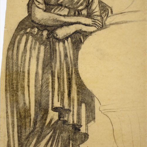 image for: Xavier Nogués - Dona dempeus. Estudi preparatori per a la decoració mural del saló de la casa Plandiura, Barcelona - 1917