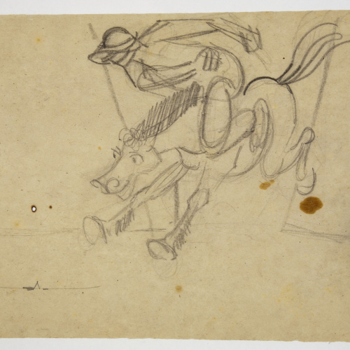 image for: Xavier Nogués - Genet. Estudi preparatori per al gravat «Mail Coach» - Cap a 1934
