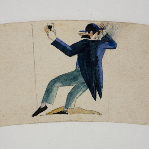 image for: Xavier Nogués - Borratxet. Estudi preparatori per a la decoració d&#039;un got de vidre esmaltat - Cap a 1924-1928