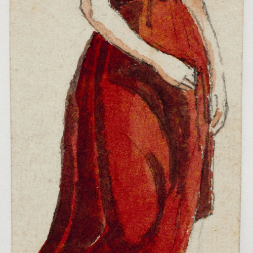 image for: Xavier Nogués - Dona ballant. Estudi preparatori per a la decoració de vidre esmaltat - Cap a 1924-1928