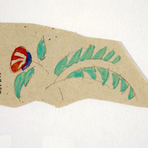 image for: Xavier Nogués - Flor. Estudi preparatori per a la decoració de vidre esmaltat - Cap a 1924-1928