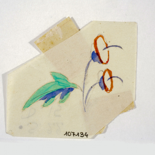 image for: Xavier Nogués - Flors. Estudi preparatori per a la decoració de vidre esmaltat - Cap a 1924-1928
