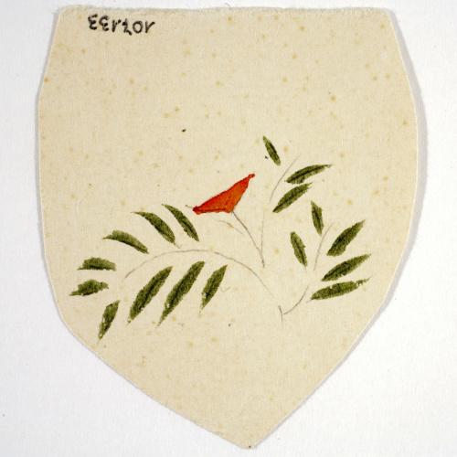 image for: Xavier Nogués - Flor. Estudi preparatori per a la decoració de vidre esmaltat - Cap a 1924-1928