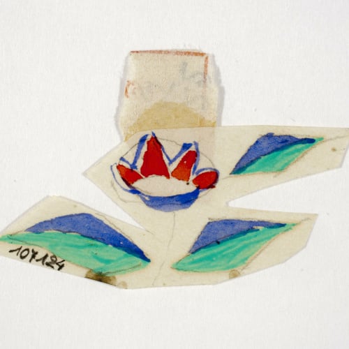 image for: Xavier Nogués - Flor. Estudi preparatori per a la decoració de vidre esmaltat - Cap a 1924-1928