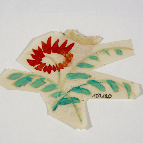 image for: Xavier Nogués - Flor. Estudi preparatori per a la decoració de vidre esmaltat - Cap a 1924-1928