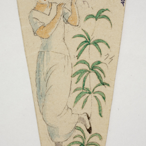 image for: Xavier Nogués - Dona ballant i motius vegetals. Estudi preparatori per a la decoració de vidre esmaltat - Cap a 1924-1928
