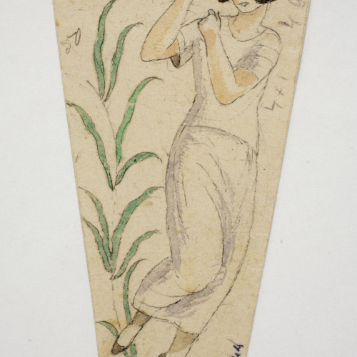 image for: Xavier Nogués - Dona ballant. Estudi preparatori per a la decoració de vidre esmaltat - Cap a 1924-1928