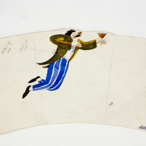 image for: Xavier Nogués - Borratxet. Estudi preparatori per a la decoració d&#039;un got de vidre esmaltat - Cap a 1924-1928