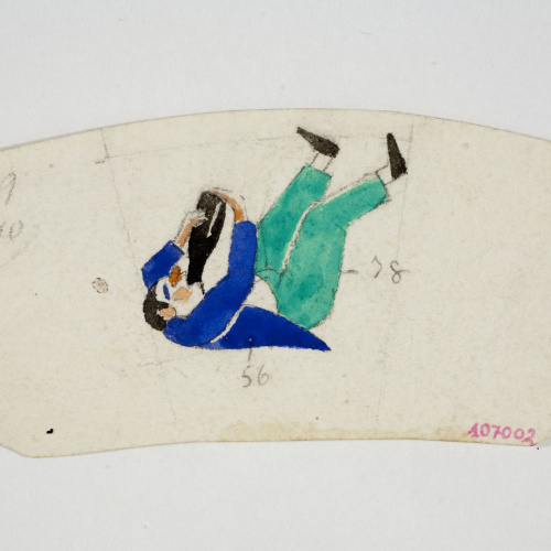 image for: Xavier Nogués - Borratxet. Estudi preparatori per a la decoració d&#039;un got de vidre esmaltat - Cap a 1924-1928