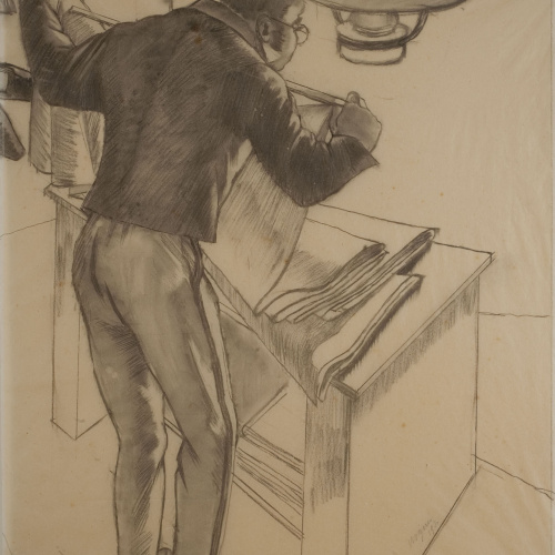 image for: Xavier Nogués - Elogi del senyor Esteve. Estudi preparatori per a la decoració mural del despatx de l&#039;alcalde a la Casa de la Ciutat de Barcelona - 1930