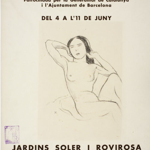 image for: Xavier Nogués - Nu femení (projecte de cartell per a la Fira del dibuix de 1932) - Cap a 1932