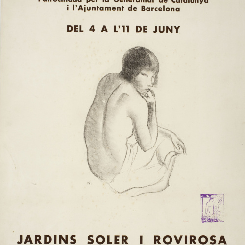 image for: Xavier Nogués - Nu femení (projecte de cartell per a la Fira del dibuix de 1932) - Cap a 1932