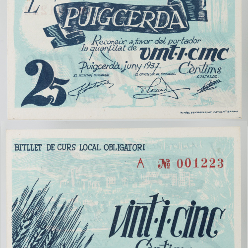 image for: No author avaliable - 25 cèntims - 1937