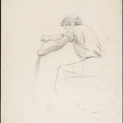 image for: Eduard Llorens - Estudi de figura asseguda - Cap a 1866