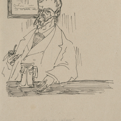 image for: Eugeni d&#039;Ors - Catolich de cabaret (anvers) / Estudi de cap (revers) - Cap a 1910