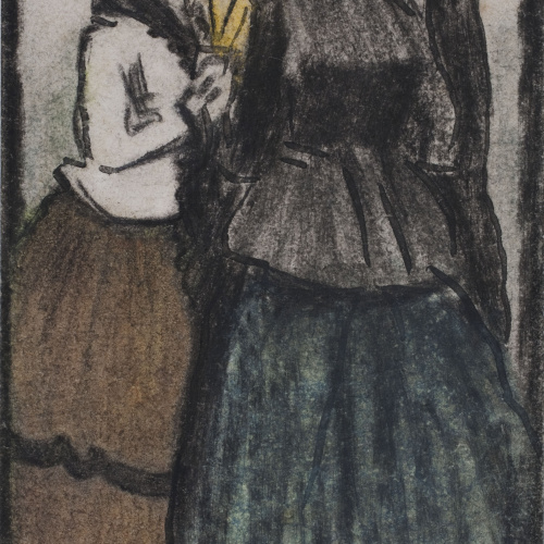 image for: Ricard Opisso - Sortint de missa - 1897