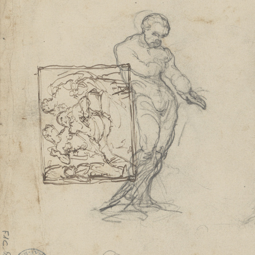 Francesc Torras - Apunts de figures (anvers) / Croquis de diverses figures (revers) - Cap a 1850-1860 image for: Francesc Torras - Apunts de figures (anvers) / Croquis de diverses figures (revers) - Cap a 1850-1860