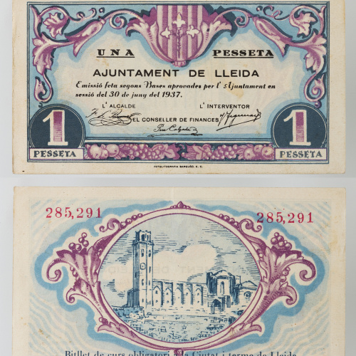 image for: No author avaliable - 1 pesseta - 1937