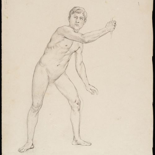 image for: Eduard Llorens - Estudi de nu masculí - Cap a 1854-1864