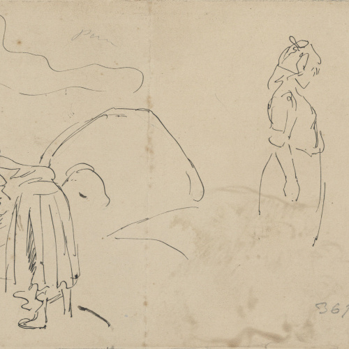 Josep Lluís Pellicer - Apunt de figures - 1877 image for: Josep Lluís Pellicer - Apunt de figures - 1877