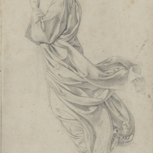 image for: Claudi Lorenzale - Estudi d&#039;àngel per al quadre de «L&#039;Assumpció de la Mare de Déu» (anvers) / Estudi d&#039;àngel per al quadre de «L&#039;Assumpció de la Mare de Déu» (revers) - Cap a 1871