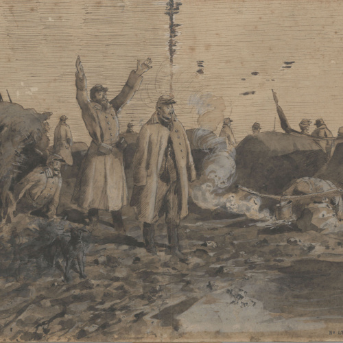 image for: Josep Lluís Pellicer - A les trinxeres - 1877