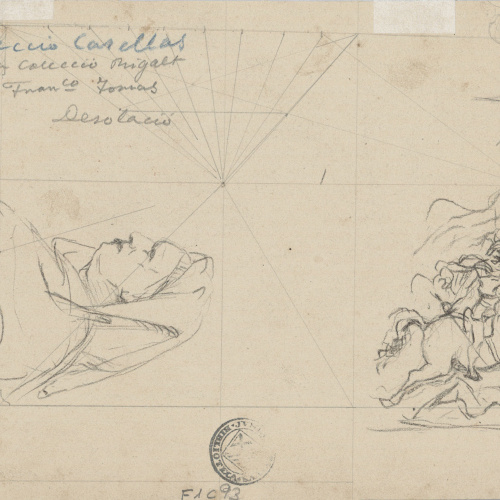 image for: Francesc Torras - Desolació (anvers) / Diversos apunts (revers) - Cap a 1859