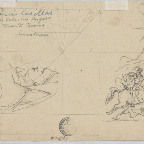 image for: Francesc Torras - Desolació (anvers) / Diversos apunts (revers) - Cap a 1859 [1]