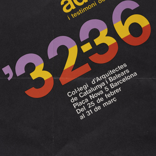 image for: Eina, Escola de Disseny. Barcelona - Exposició ADLAN i testimoni de l&#039;època &#039;32-36 (Col·legi d&#039;Arquitectes de Catalunya i Balears, Barcelona) - 1970