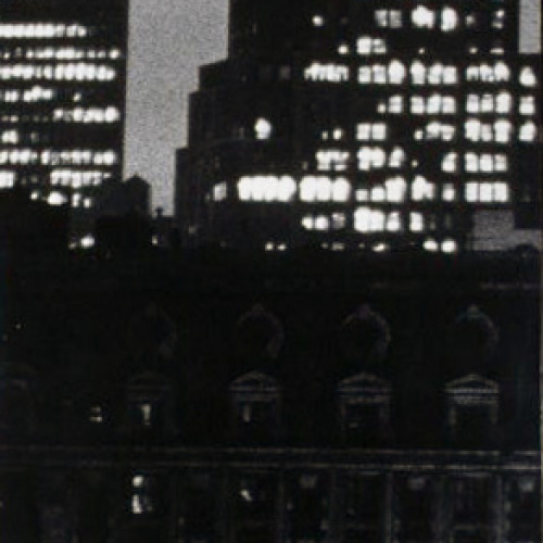 image for: Carles Fontserè - Plafó Contraportada D. Vista nocturna gratacels Manhattan - 1955-1968
