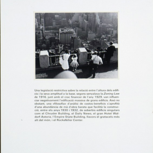 image for: Carles Fontserè - Plafó 102. 1930: els gratacels. Mirador de l'Observation Roof del RCA Building, a Rockefeller Center, entre la Cinquena Avinguda i la Sisema, i els carrers 48 i 52 - 1955-1968