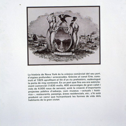 image for: Carles Fontserè - Plafó 33. El port: símbols marítims sobre la intensa activitat que es porta a la riba del Hudson - 1984