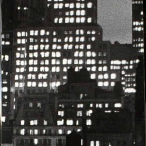 image for: Carles Fontserè - Plafó Contraportada C. Vista nocturna gratacels Manhattan - 1955-1968