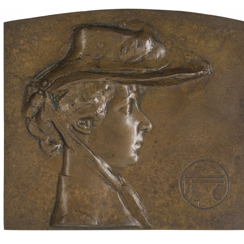 image for: François Jules Alexandre Roques - Senyora amb barret - Cap a 1906