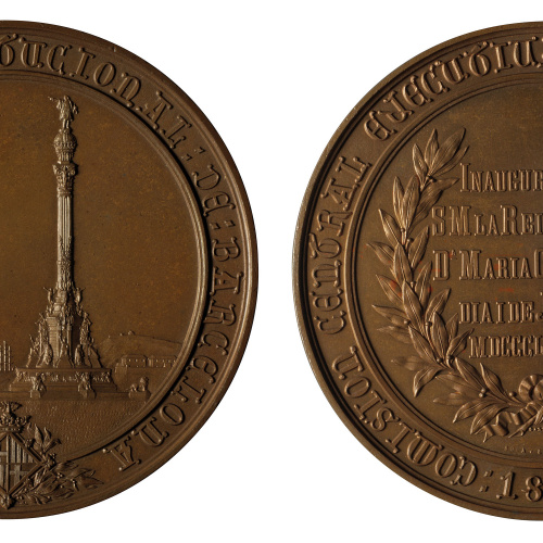 image for: Solá y Camats. Barcelona - Inauguració del monument a Cristòfor Colom - 1888