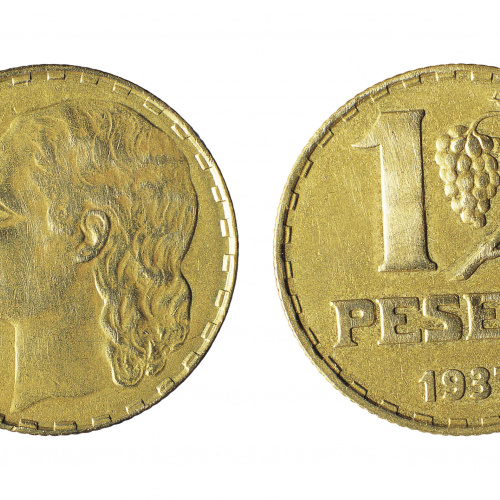 image for: Segona República - 1 pesseta - 1937