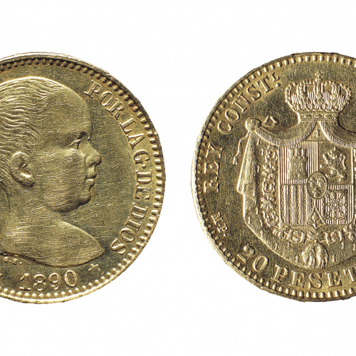 image for: Alfons XIII d&#039;Espanya - 20 pessetes - 1890