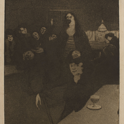 image for: Joaquim Sunyer - Interior de cabaret a Montmartre - Cap a 1898