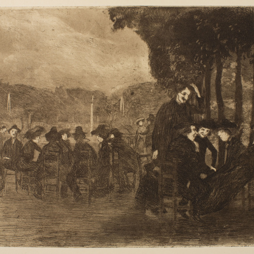 image for: Joaquim Sunyer - Les étudiants au Luxembourg - 1900