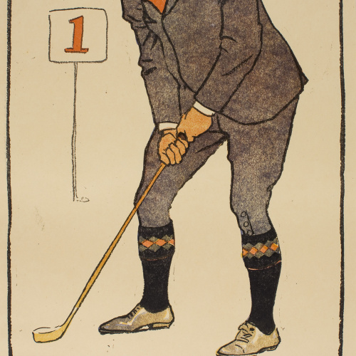 image for: Edward Penfield - January (Golf Calendar) - 1899