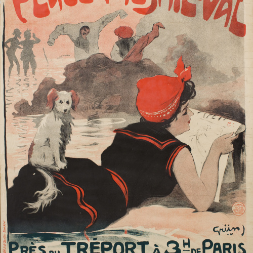 image for: Jules Alexandre Grün - Chemin de fer du Nord. Plage de Mesnil-Val - 1901