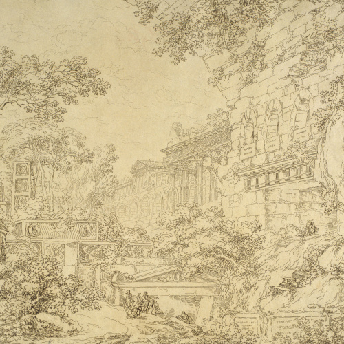 image for: Antonio Basoli - Paisatge amb ruïnes clàssiques. Escenografia - 1810