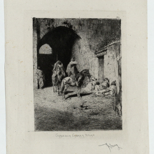 image for: Marià Fortuny - Garde de la casbah a Tetuan (Guàrdia de la qasba a Tetuan) - Cap a 1861