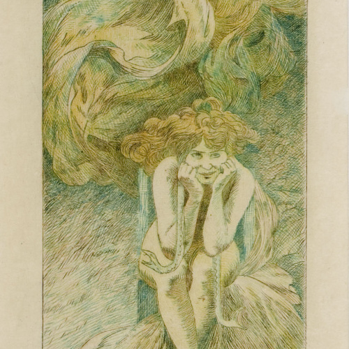 image for: Alexandre de Riquer - Mujer narcisista - Inicios del siglo XX