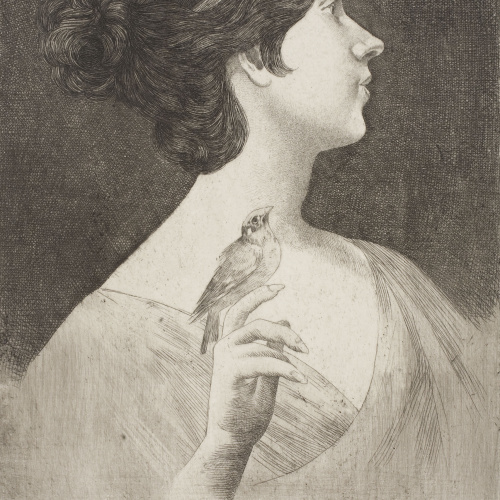image for: Alexandre de Riquer - Figura femenina - Cap a 1916