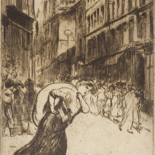 image for: Joaquim Sunyer - La blanchisseuse du quartier du Belleville - Cap a 1900