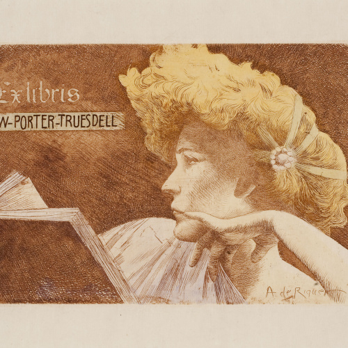 image for: Alexandre de Riquer - Ex-libris W. Porter Truesdell - 1903