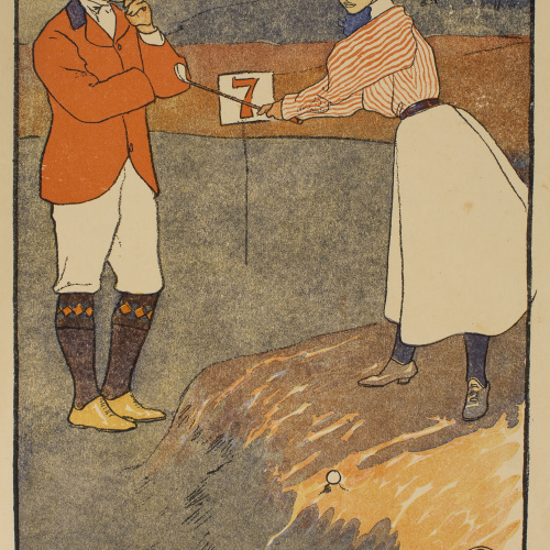 image for: Edward Penfield - September (Golf Calendar) - 1899